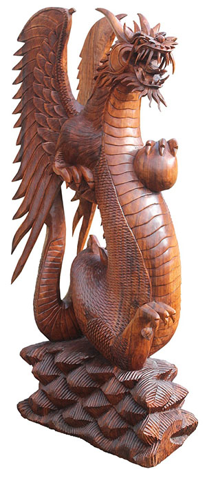 Wooden Dragon 150Cm